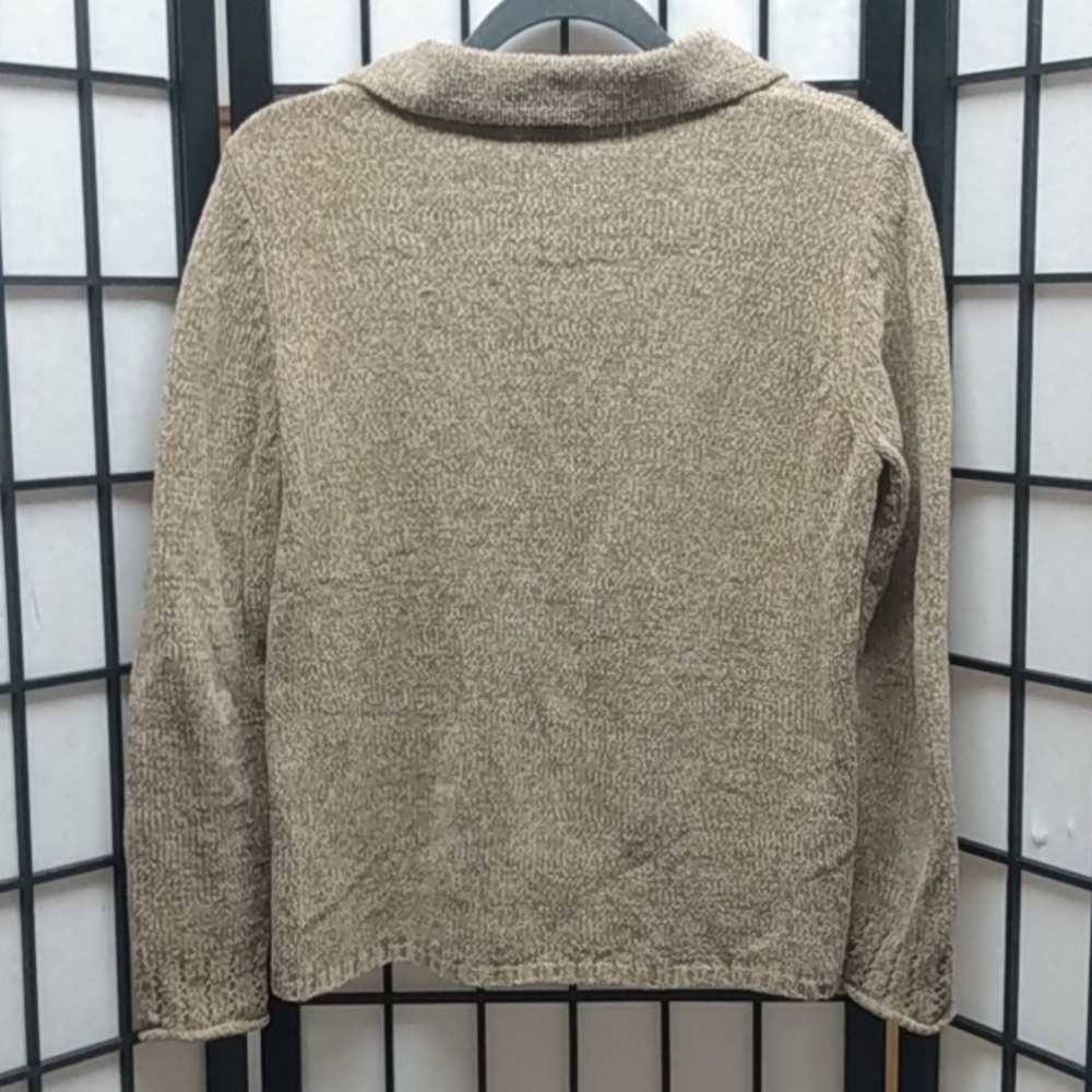 ERICA petite cardigan sweater tan and brown size PS - Picture 2 of 6